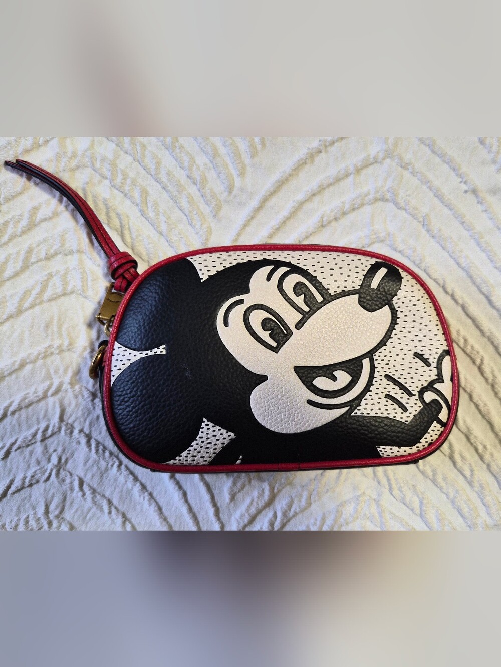 AUTHENTIC Coach X Disney Mickey Mouse Crossbody Camera Bag - Black, White & Red